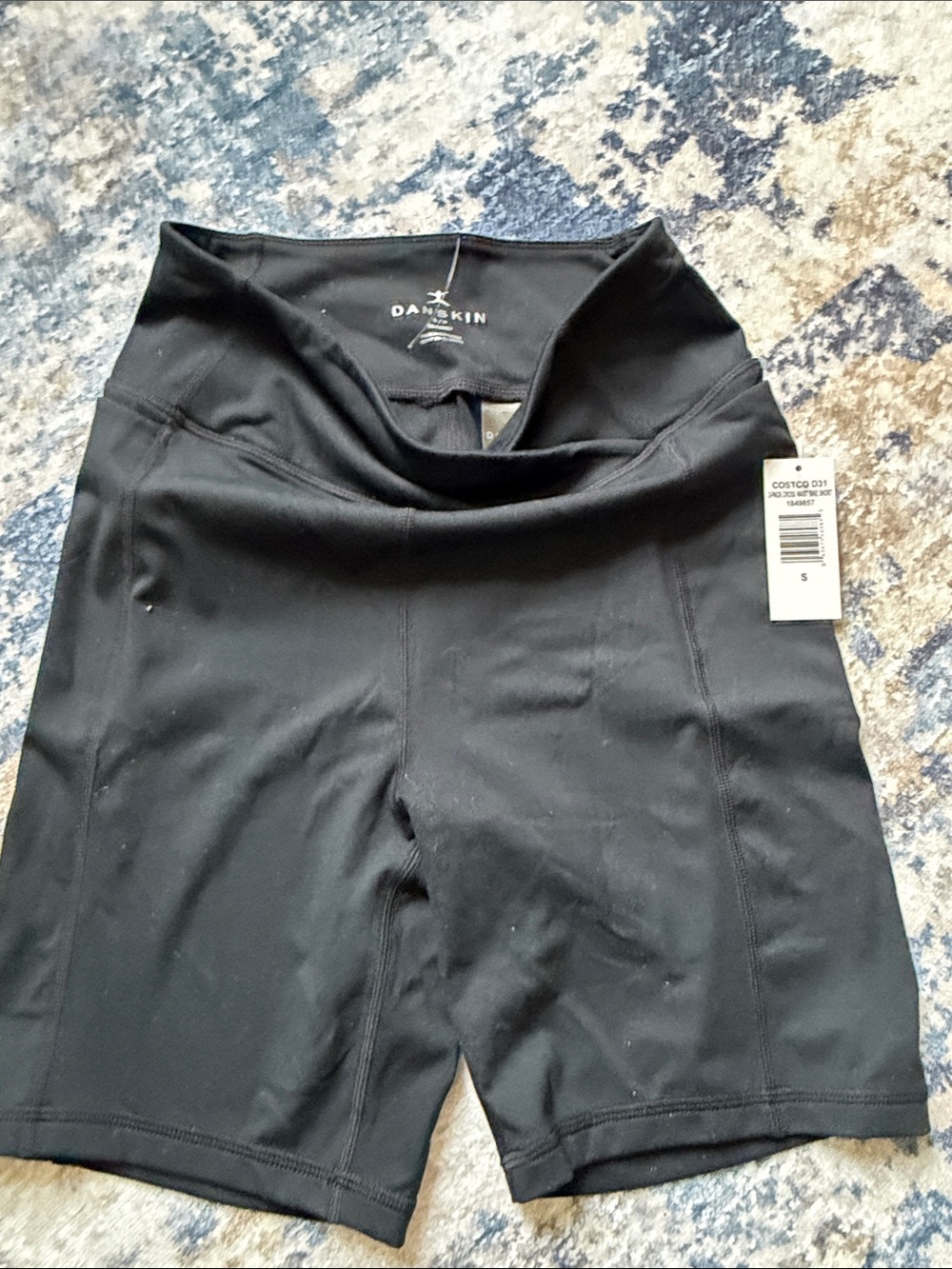 Danskin Black High-Waist Performance Bike Shorts